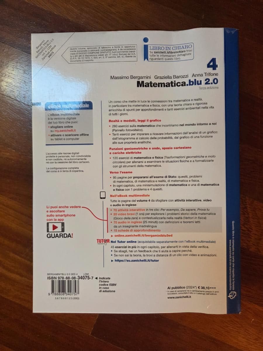 MATEMATICA BLU 2.0 3ED. - VOL. 4 (LDM) - foto 2