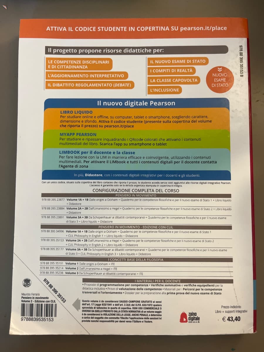 PENSIERO IN MOVIMENTO 2 - EDIZIONE CON CLIL - foto 2