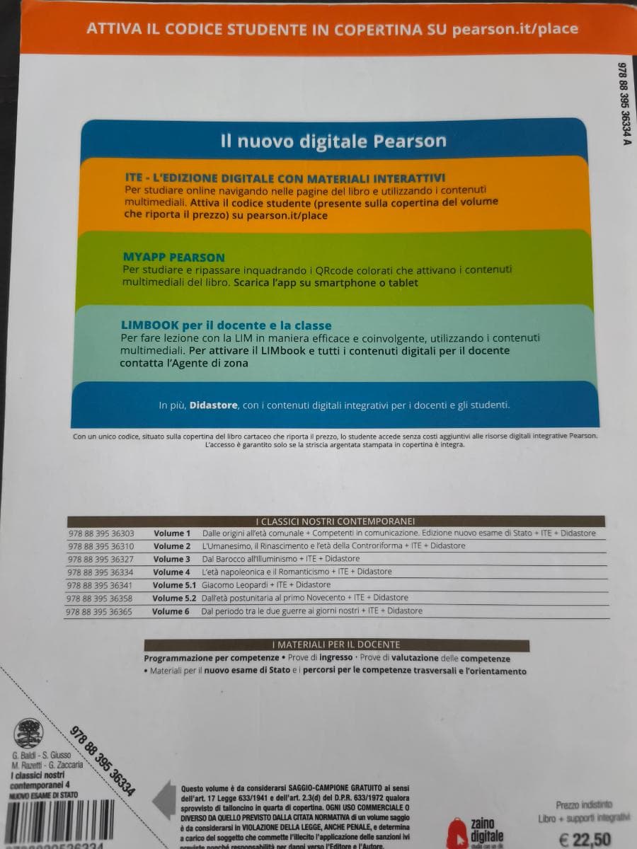 CLASSICI NOSTRI CONTEMPORANEI 4 EDIZIONE NUOVO ESAME DI STATO (I) - foto 2