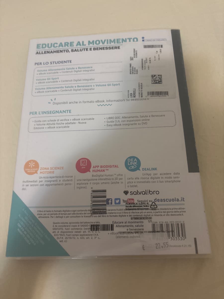 EDUCARE AL MOVIMENTO VOLUME ALLENAMENTO SALUTE E BENESSERE + EBOOK - foto 2