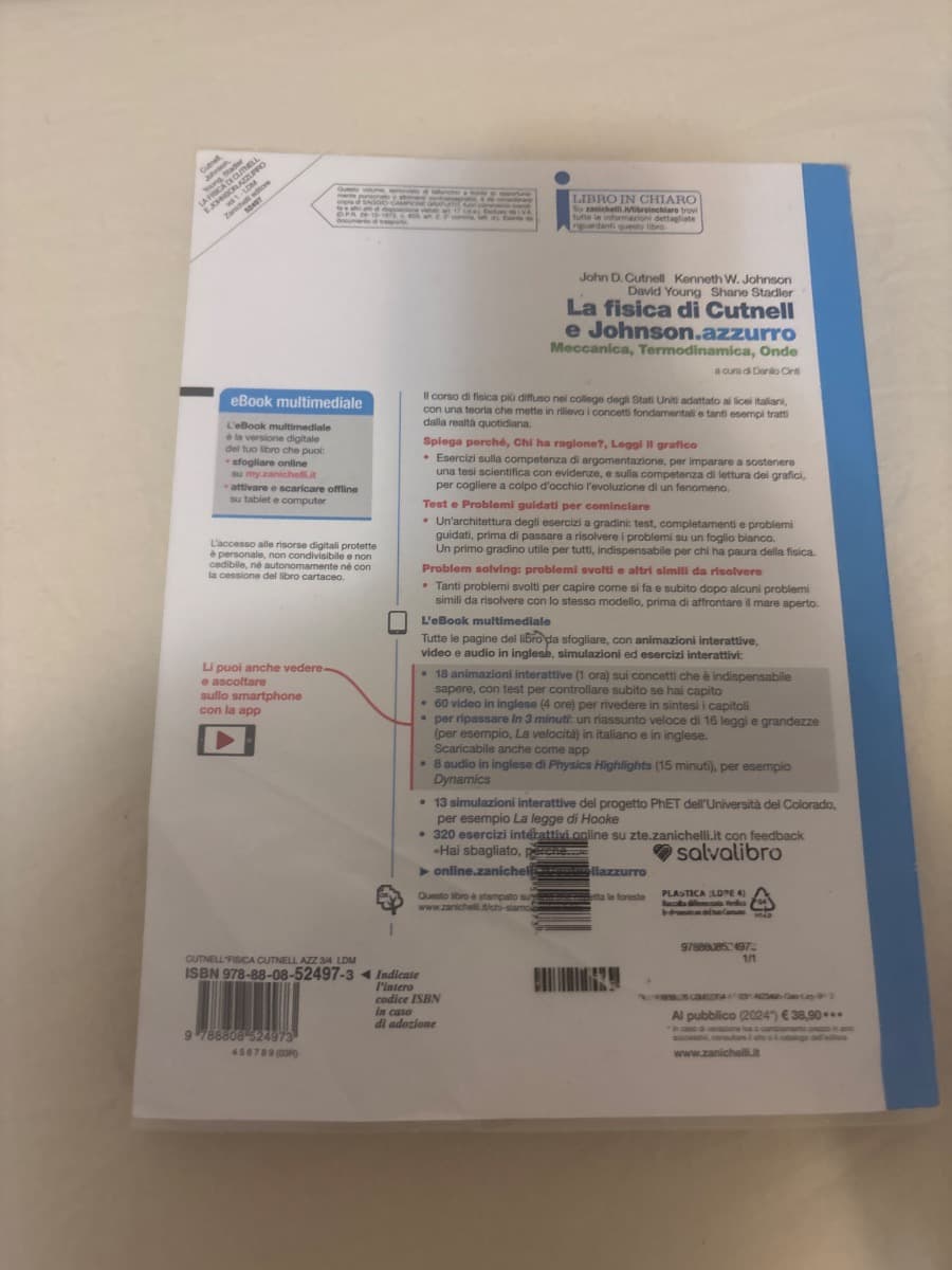 FISICA DI CUTNELL E JOHNSON (LA).AZZURRO - VOL. PER IL SECONDO BIENNIO (LDM) - foto 2
