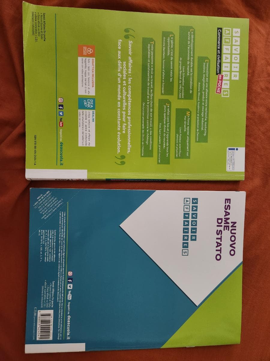 SAVOIR AFFAIRES EN POCHE-LIVRE DE L'ÉLÈVE+EASY EB SU DVD+EB+FSC N.ESAME STATO - foto 2