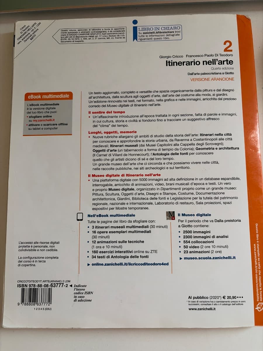 ITINERARIO NELL'ARTE 4A EDIZIONE VERSIONE ARANCIONE - VOL. 2 (LDM) - foto 2