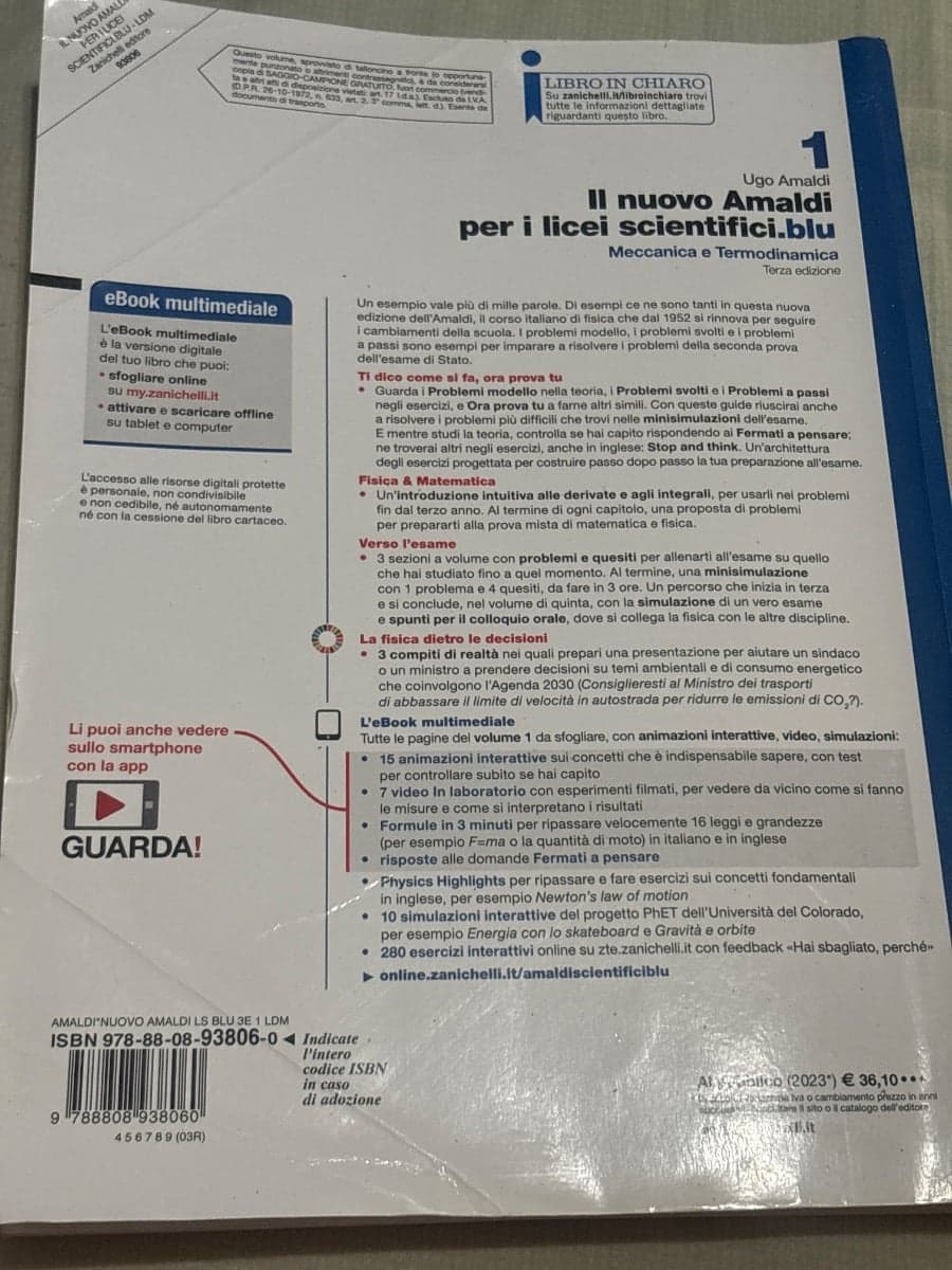 NUOVO AMALDI PER I LICEI SCIENTIFICI.BLU (IL) 3ED. - VOL. 1 (LDM) - foto 2