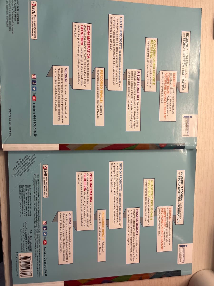 COLORI DELLA MATEMATICA ED.AZZURRA SMART-VOL.5+QUAD.INCLUSIONE E REC 5+EBOOK - foto 2