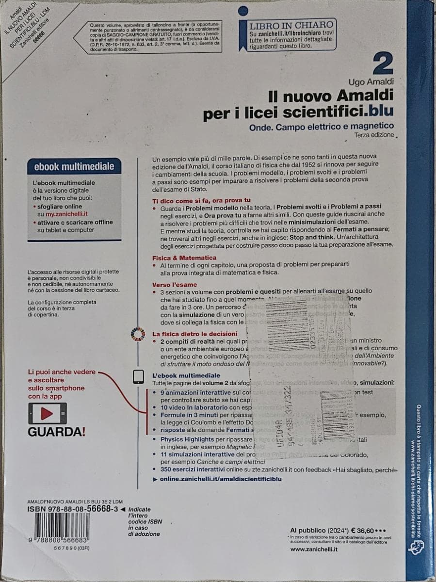 NUOVO AMALDI PER I LICEI SCIENTIFICI.BLU 3ED. (IL) - VOL. 2 (LDM) - foto 2