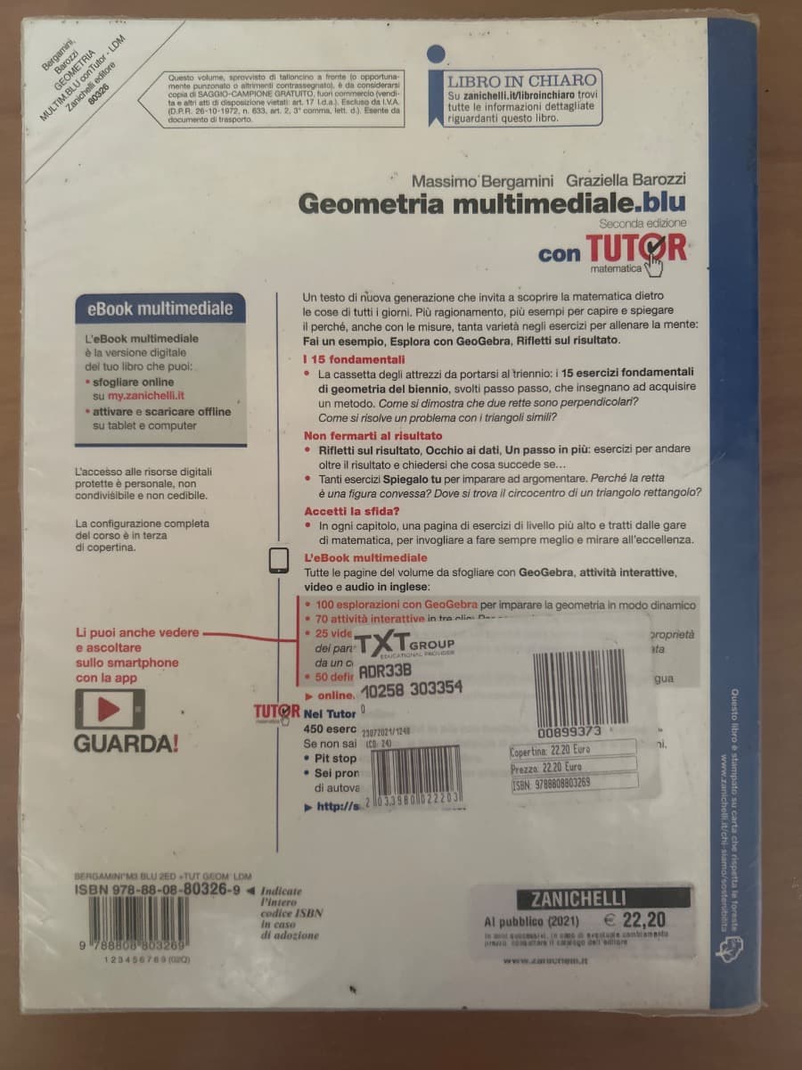 MATEMATICA MULTIMEDIALE.BLU - VOLUME GEOMETRIA CON TUTOR (LDM) - foto 2