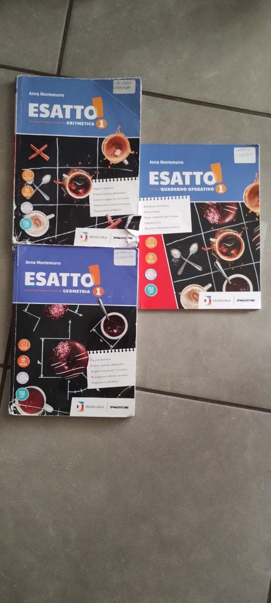 ESATTO! ARITMETICA 1 + GEOMETRIA 1 + QUADERNO OPERATIVO 1 + PRONTUARIO 1 - foto 1