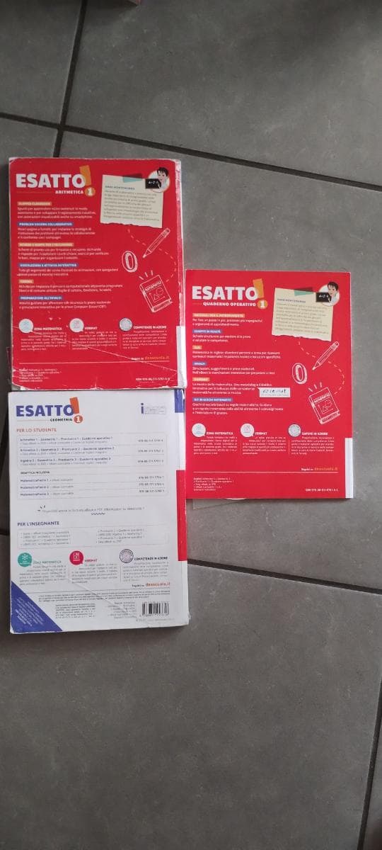 ESATTO! ARITMETICA 1 + GEOMETRIA 1 + QUADERNO OPERATIVO 1 + PRONTUARIO 1 - foto 2
