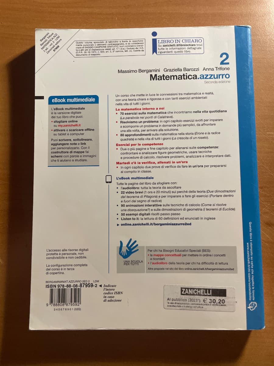 MATEMATICA.AZZURRO 2ED. - VOLUME 2 (LDM) - foto 2