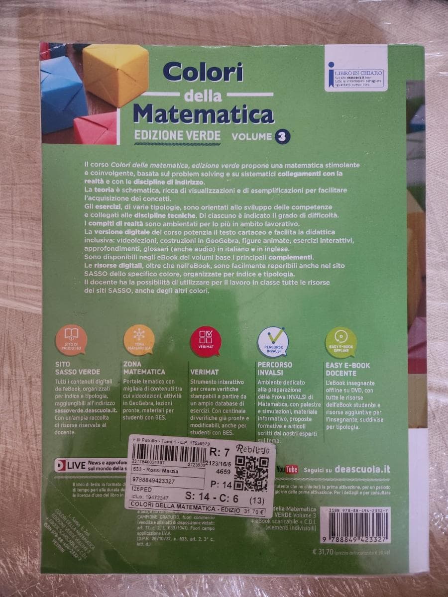 COLORI DELLA MATEMATICA - EDIZIONE VERDE VOL. 3 + EBOOK - foto 2