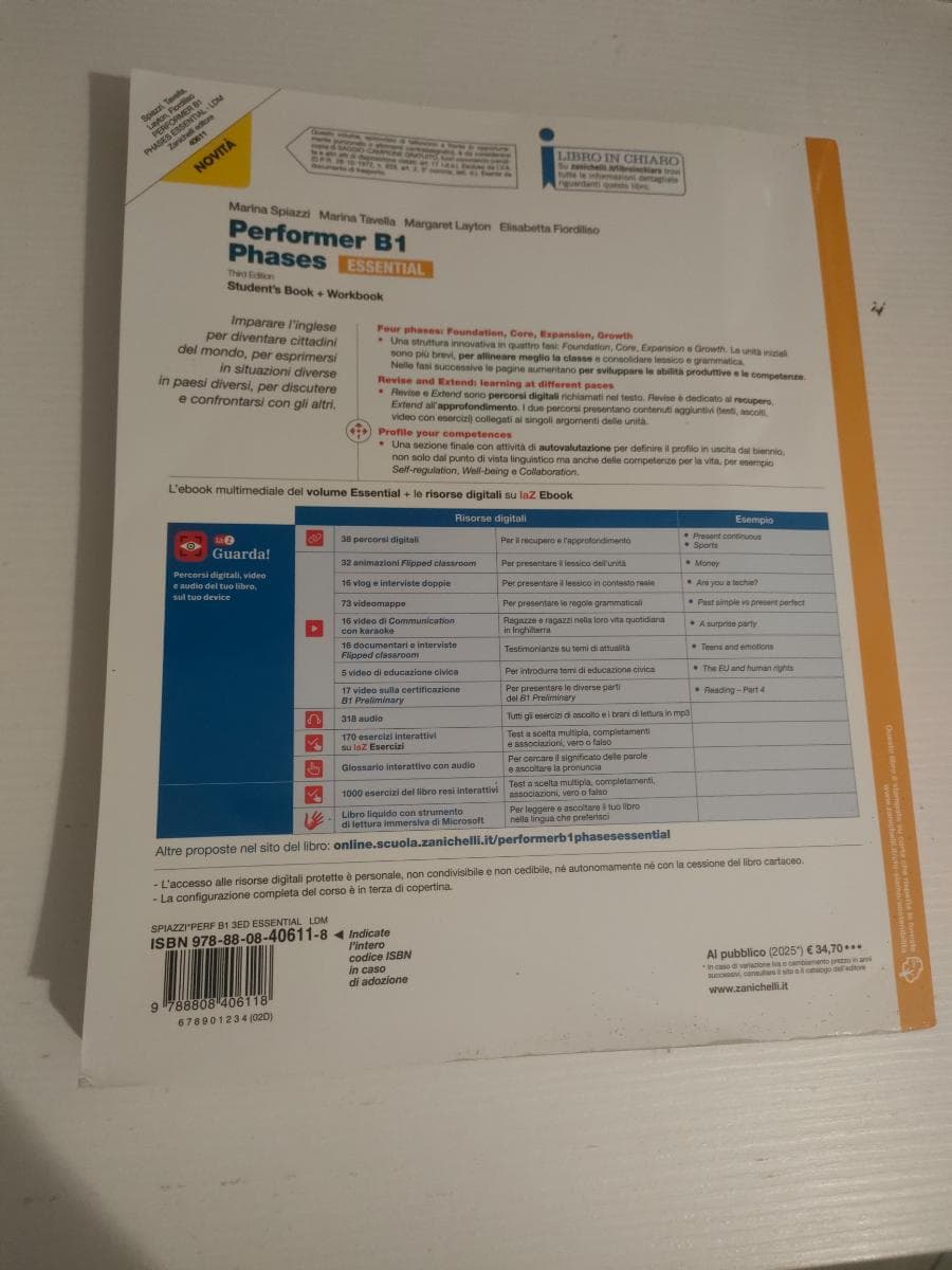 PERFORMER B1 PHASES ESSENTIAL 3ED. - VOLUME UNICO (LDM) - foto 2
