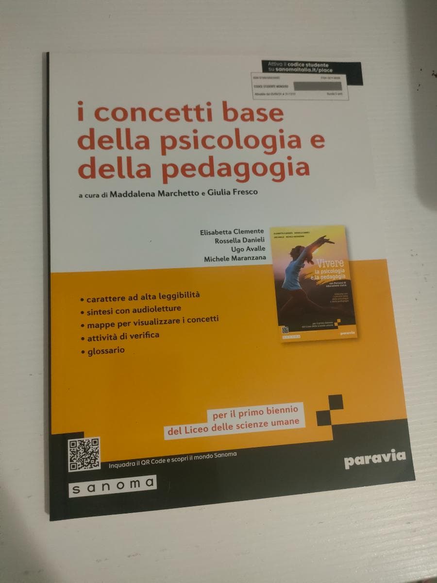 VIVERE LA PSICOLOGIA E LA PEDAGOGIA EDIZIONE CON I CONCETTI BASE DELLA PSICOL - foto 1