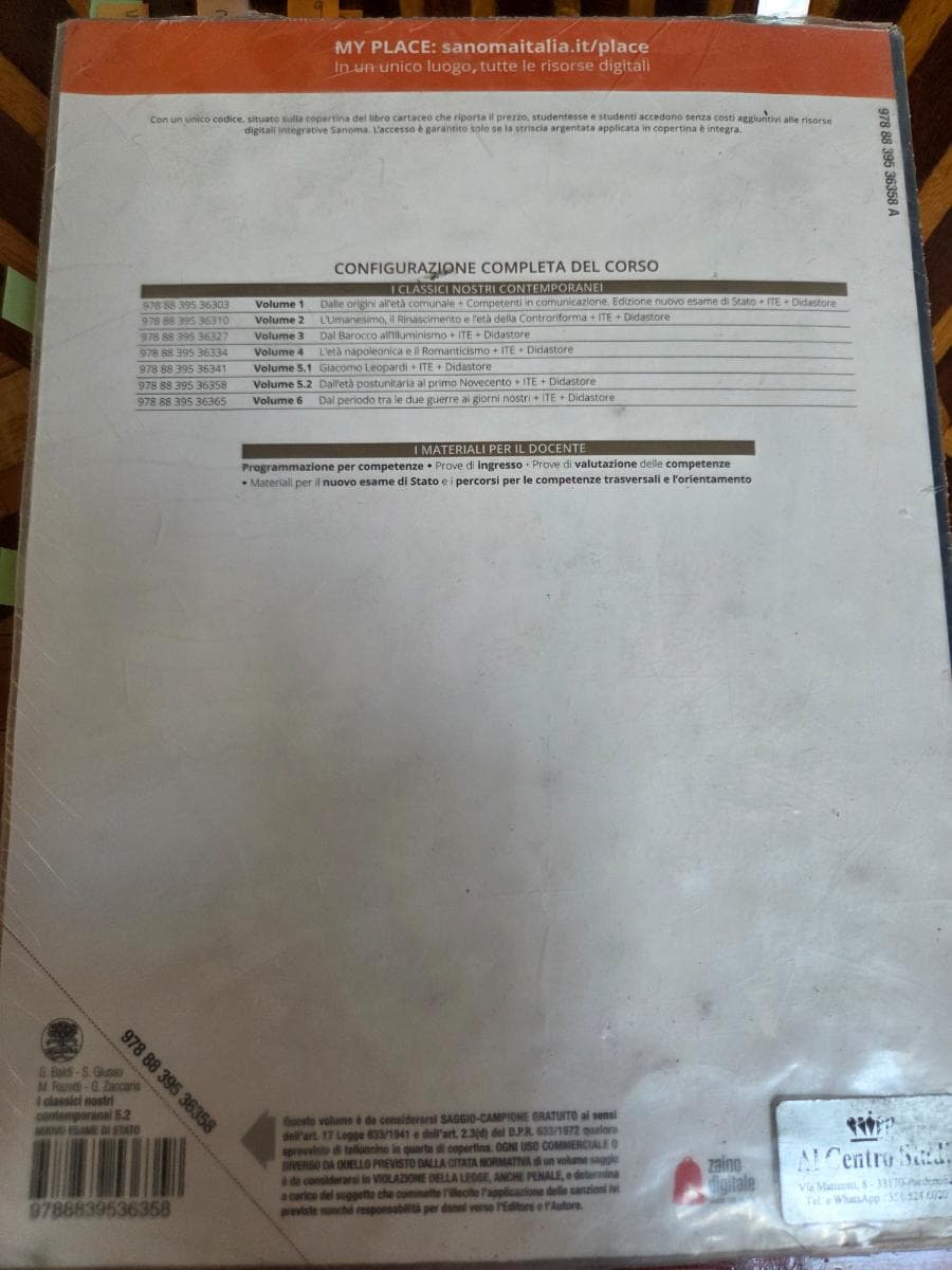 CLASSICI NOSTRI CONTEMPORANEI 5.2 EDIZIONE NUOVO ESAME DI STATO (I) - foto 2
