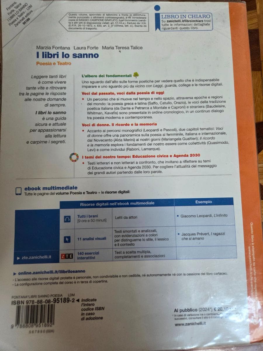 LIBRI LO SANNO (I) - POESIA E TEATRO (LDM) - foto 2