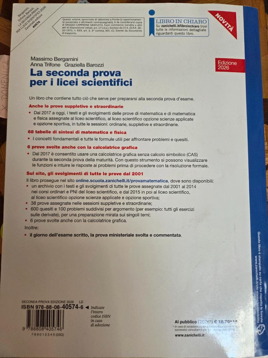 LA SECONDA PROVA PER I LICEI SCIENTIFICI (ED. 2026) - foto 2