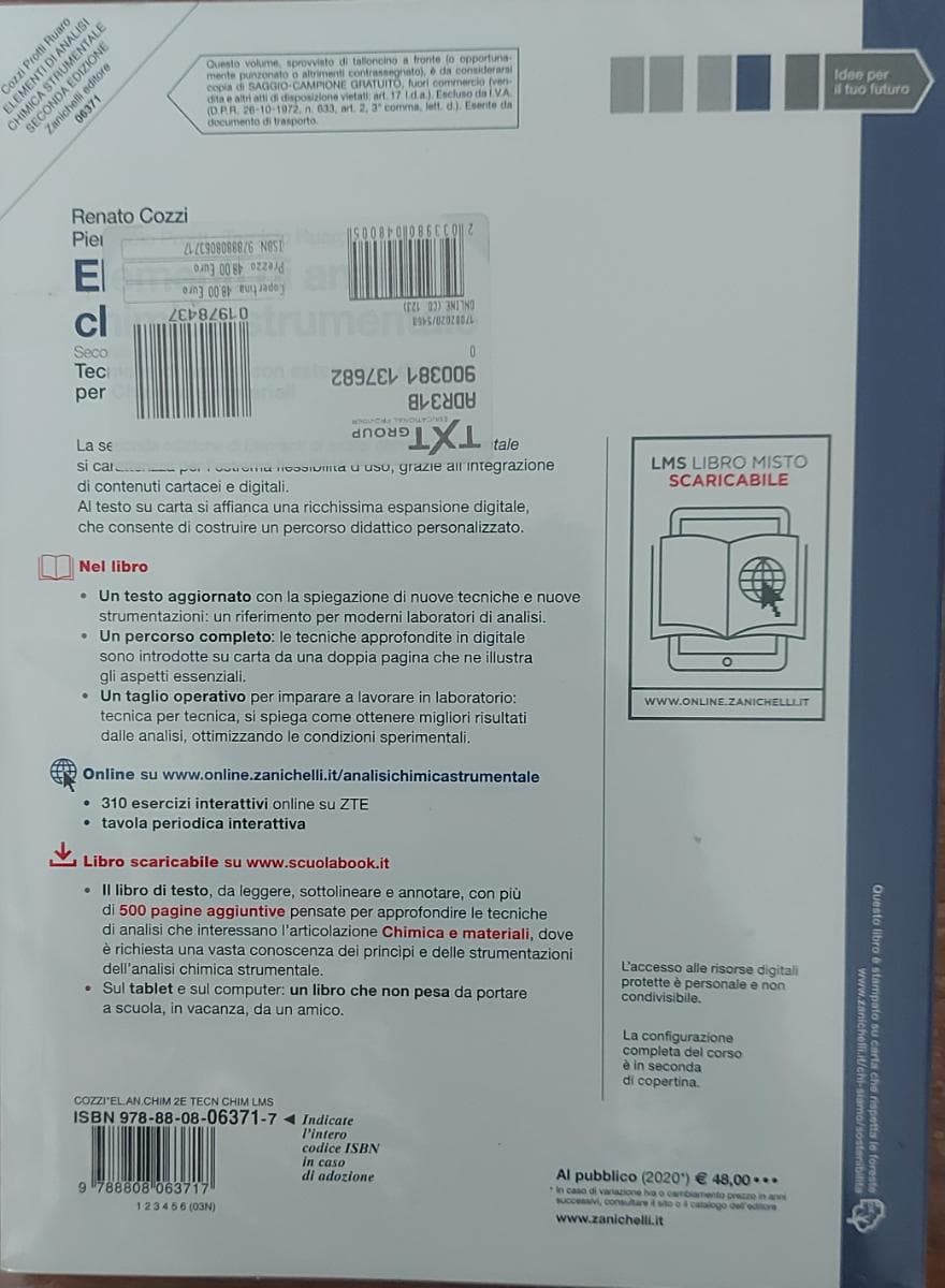 ELEMENTI DI ANALISI CHIMICA STRUMENTALE SECONDA EDIZIONE - foto 2