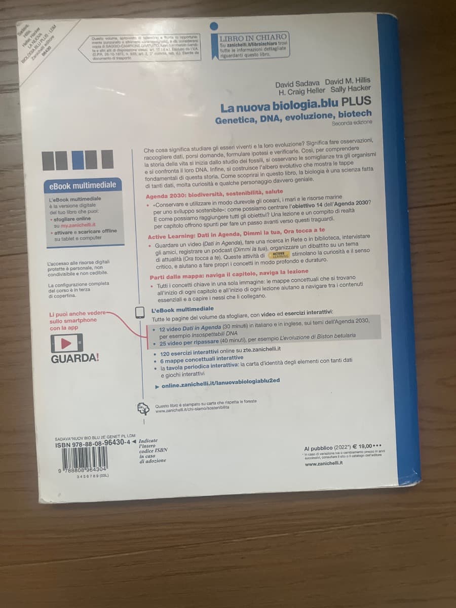 NUOVA BIOLOGIA.BLU 2ED. (LA) - GENETICA, DNA, EVOLUZIONE, BIOTECH PLUS (LDM) - foto 2