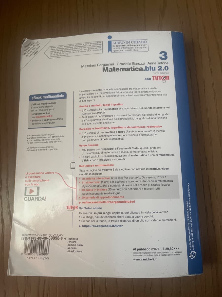 MATEMATICA BLU 2.0 3ED. - VOL. 3 CON TUTOR (LDM) - foto 2