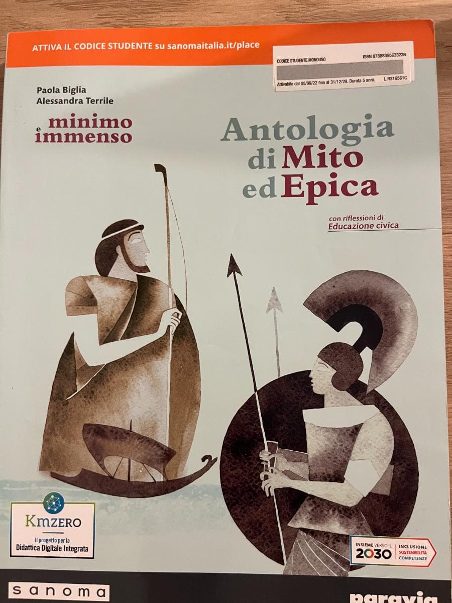 MINIMO E IMMENSO ANTOLOGIA DI MITO ED EPICA - foto 1