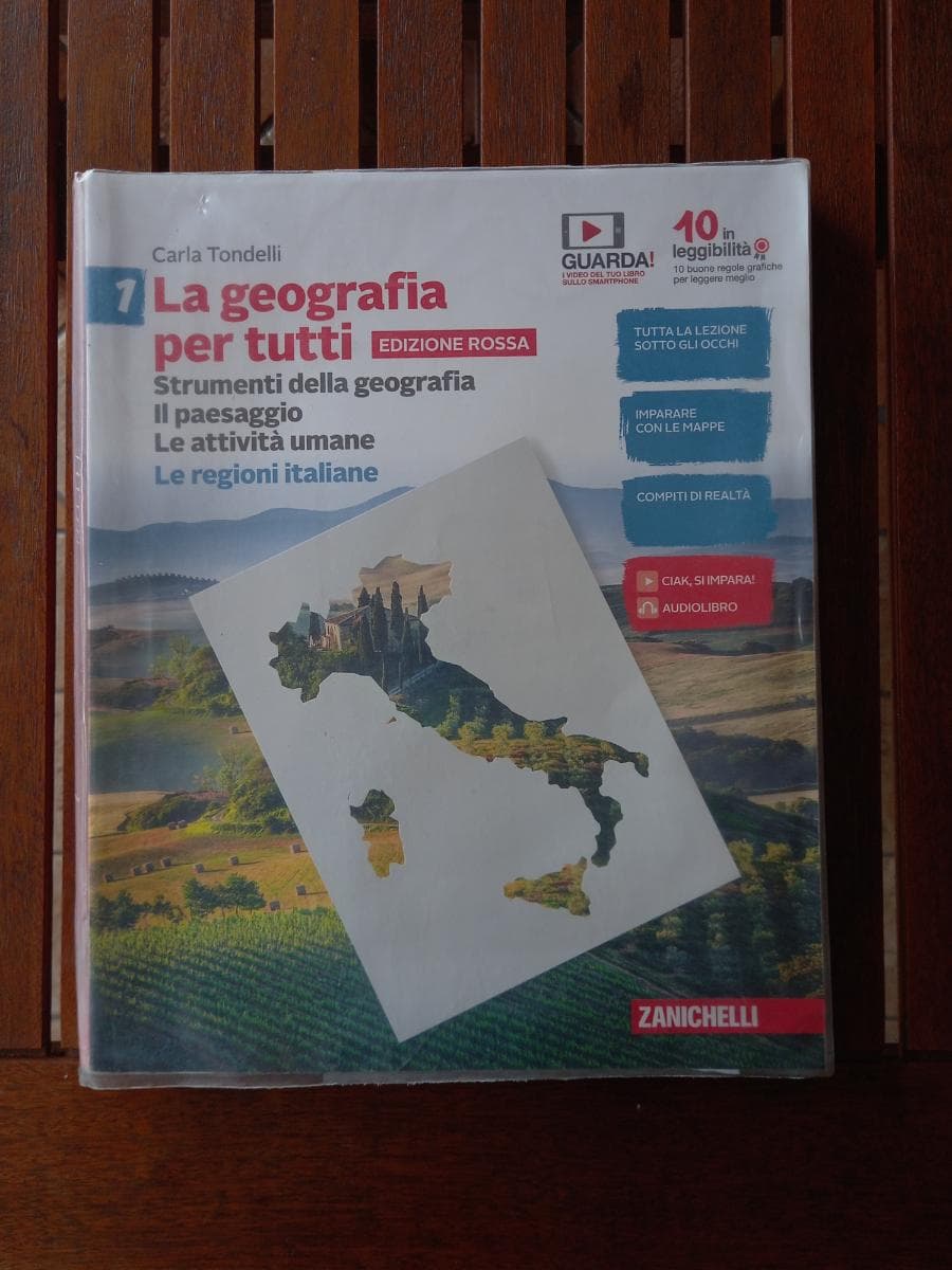 GEOGRAFIA PER TUTTI (LA) - ED. ROSSA - VOLUME 1 CON REGIONI ITALIANE (LDM) - foto 1