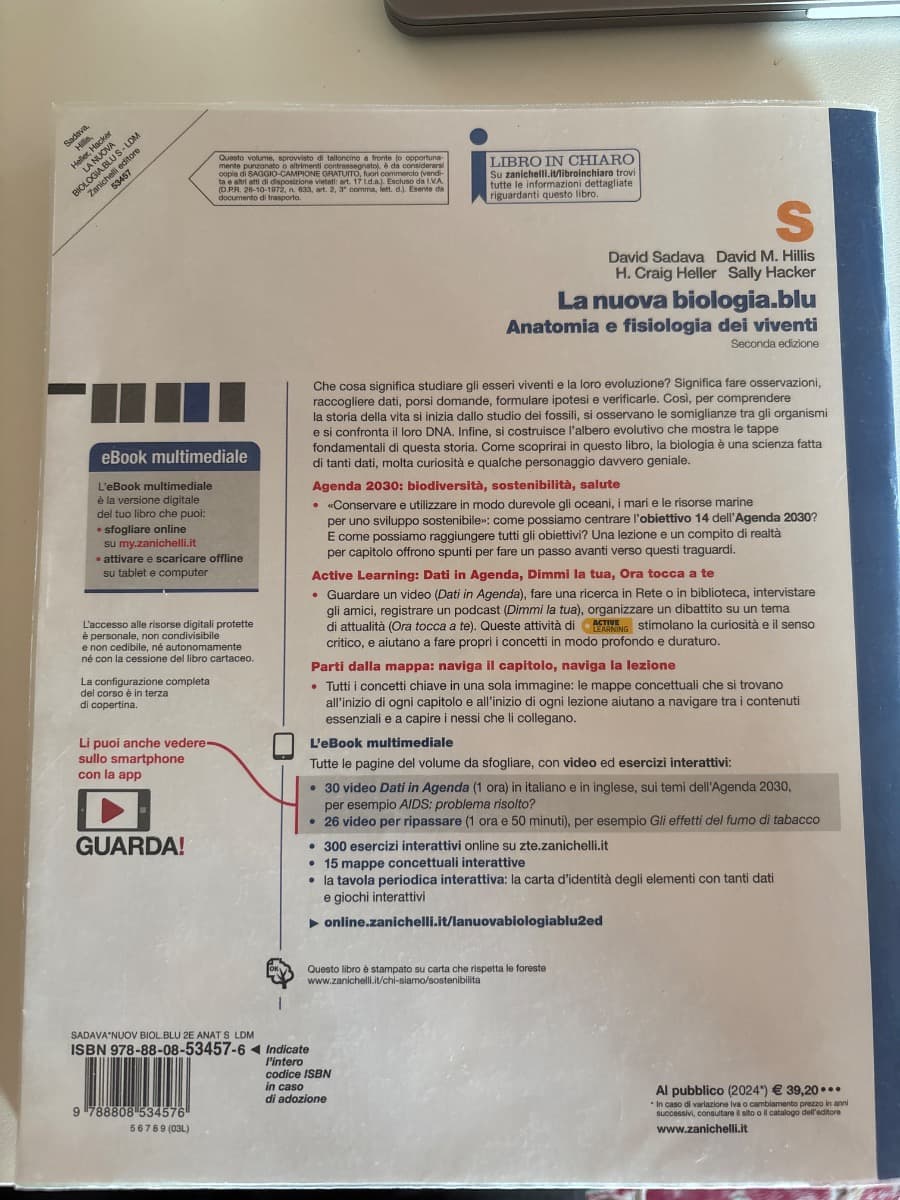 NUOVA BIOLOGIA.BLU 2ED. (LA) - ANATOMIA E FISIOLOGIA DEI VIVENTI S (LDM) - foto 2
