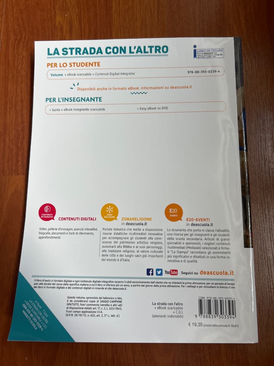 STRADA CON L'ALTRO (LA) - VOLUME UNICO LEZIONI E PERCORSI + EBOOK - foto 2