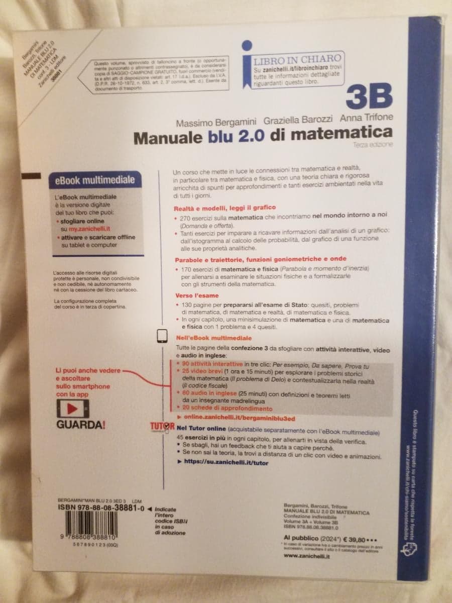 MANUALE BLU 2.0 DI MATEMATICA 3ED. - CONF. 3 (LDM) - foto 2