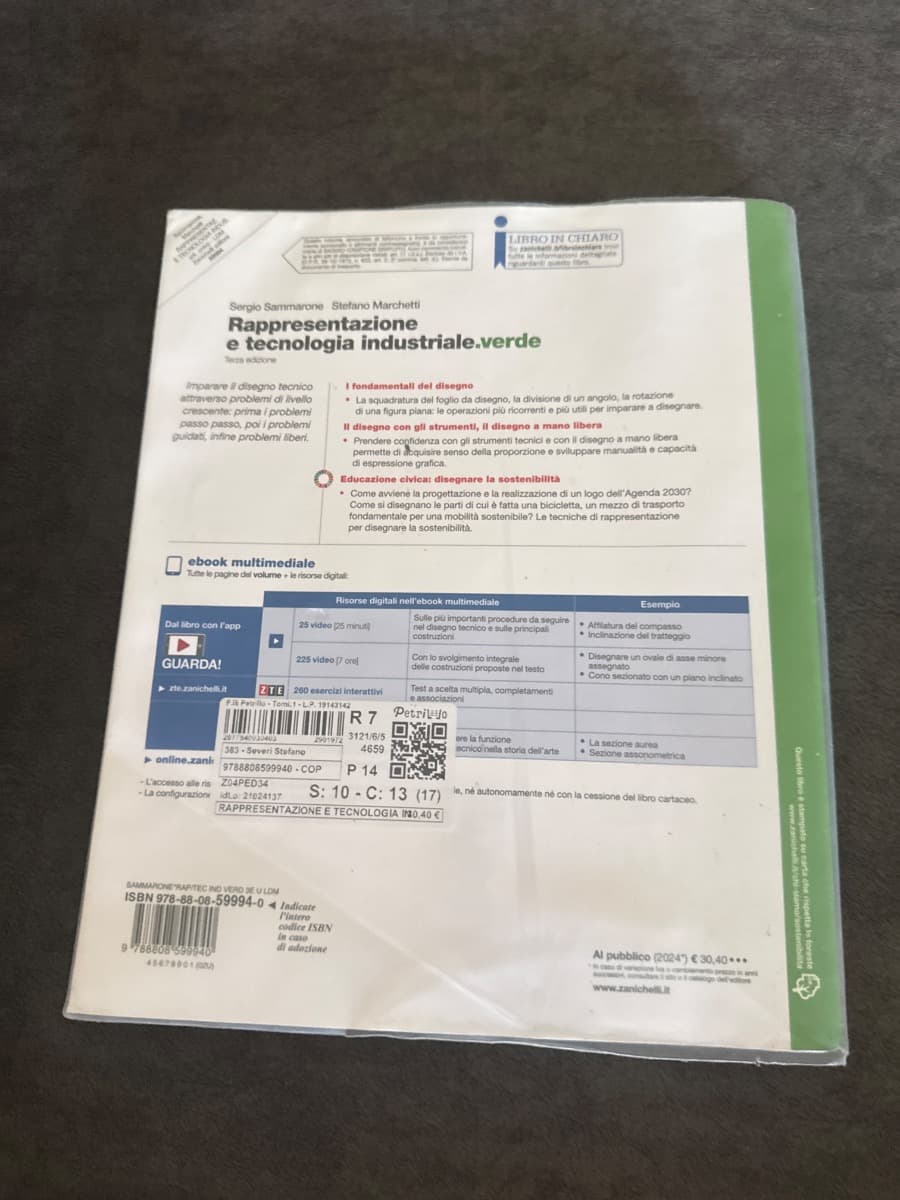 RAPPRESENTAZIONE E TECNOLOGIA INDUSTRIALE.VERDE 3ED - VOLUME U (LDM) - foto 2