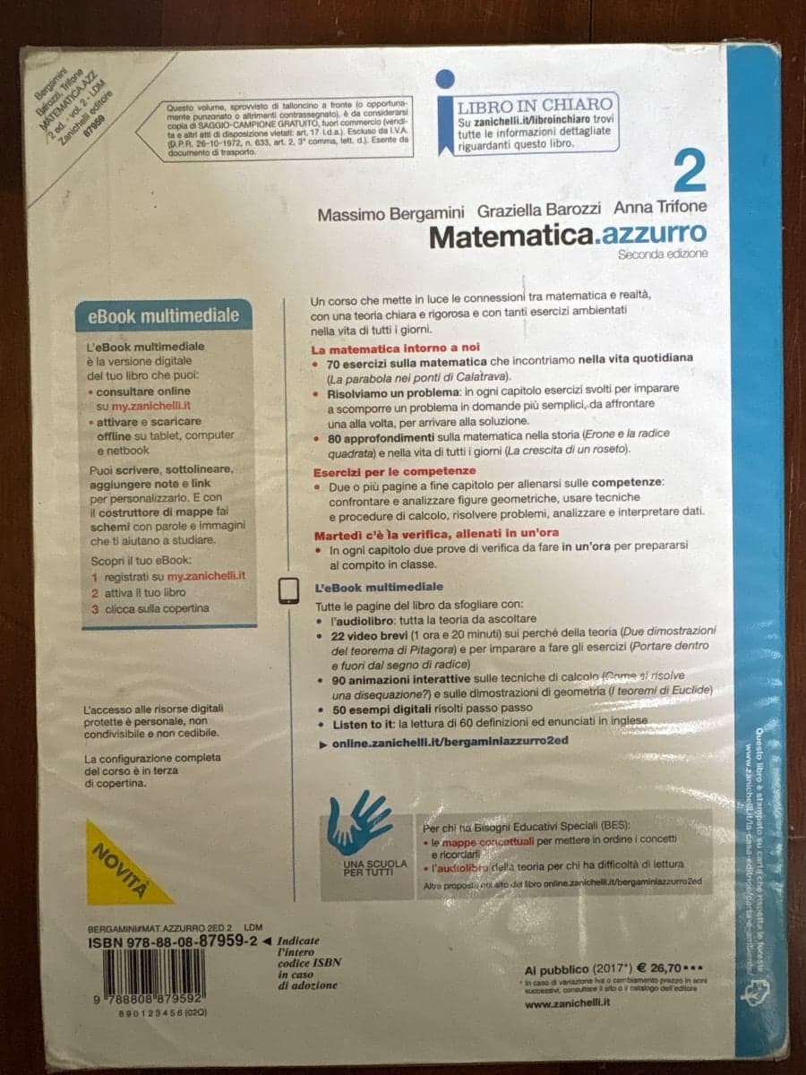 MATEMATICA.AZZURRO 2ED. - VOLUME 2 (LDM) - foto 2