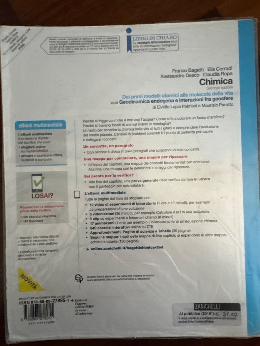 CHIMICA 2ED - VOLUME DAI PRIMI MODELLI ATOMICI ALLE MOLECOLE DELLA VITA (LDM) - foto 2