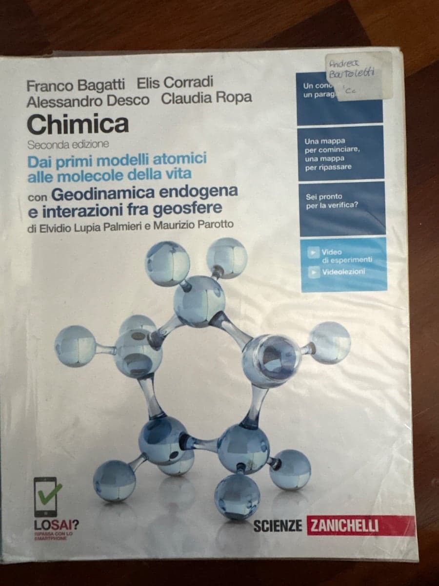 CHIMICA 2ED - VOLUME DAI PRIMI MODELLI ATOMICI ALLE MOLECOLE DELLA VITA (LDM) - foto 1