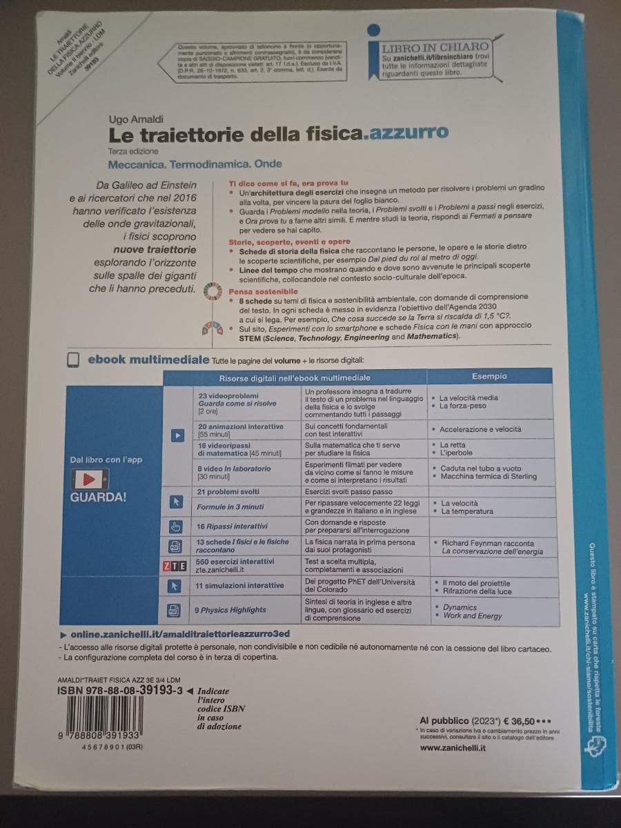 TRAIETTORIE DELLA FISICA.AZZURRO (LE) 3ED - VOLUME SECONDO BIENNIO (LDM) - foto 2