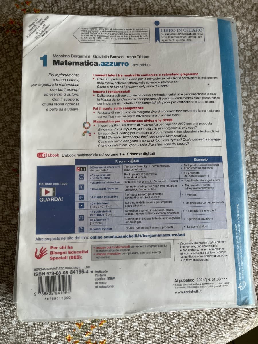 MATEMATICA.AZZURRO 3ED. - VOLUME 1 (LDM) - foto 2