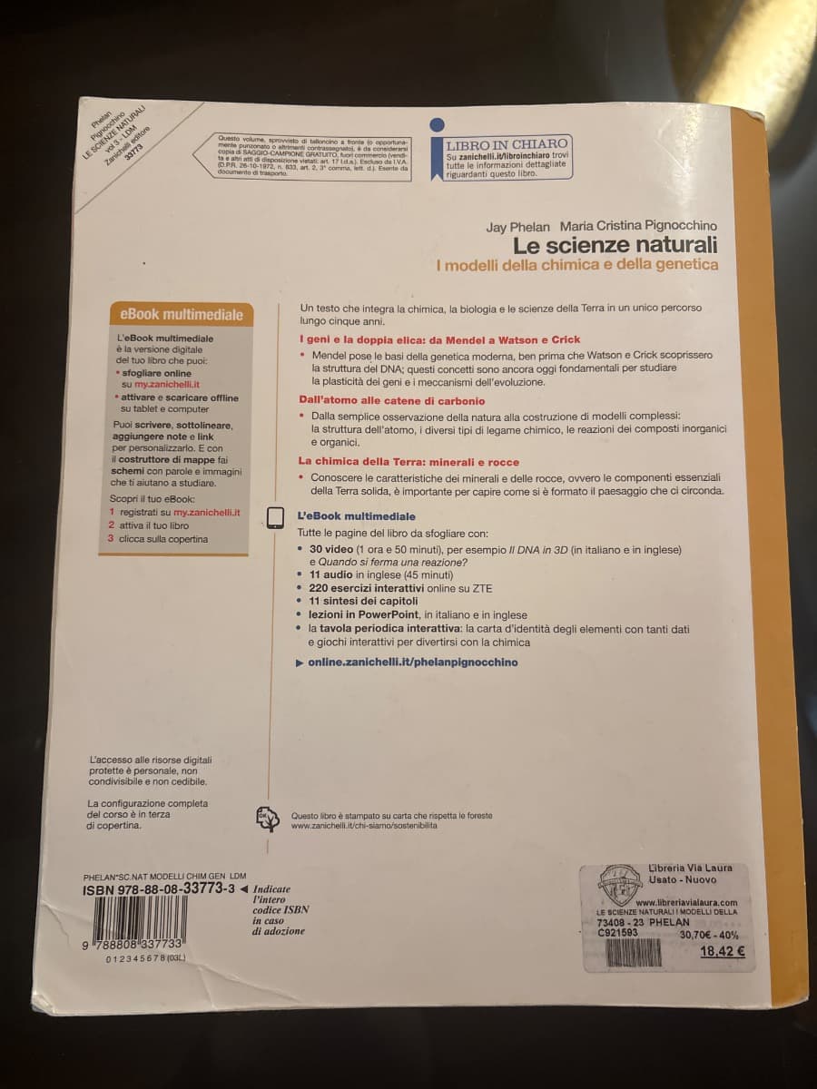 SCIENZE NATURALI (LE) - I MODELLI DELLA CHIMICA E DELLA GENETICA (LDM) - foto 2