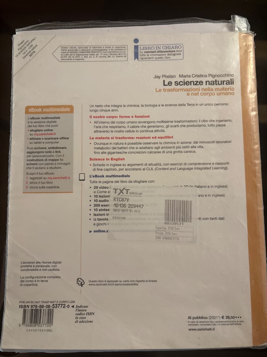 SCIENZE NATURALI (LE) - TRASFORMAZIONI NELLA MATERIA E NEL CORPO UMANO (LDM) - foto 2