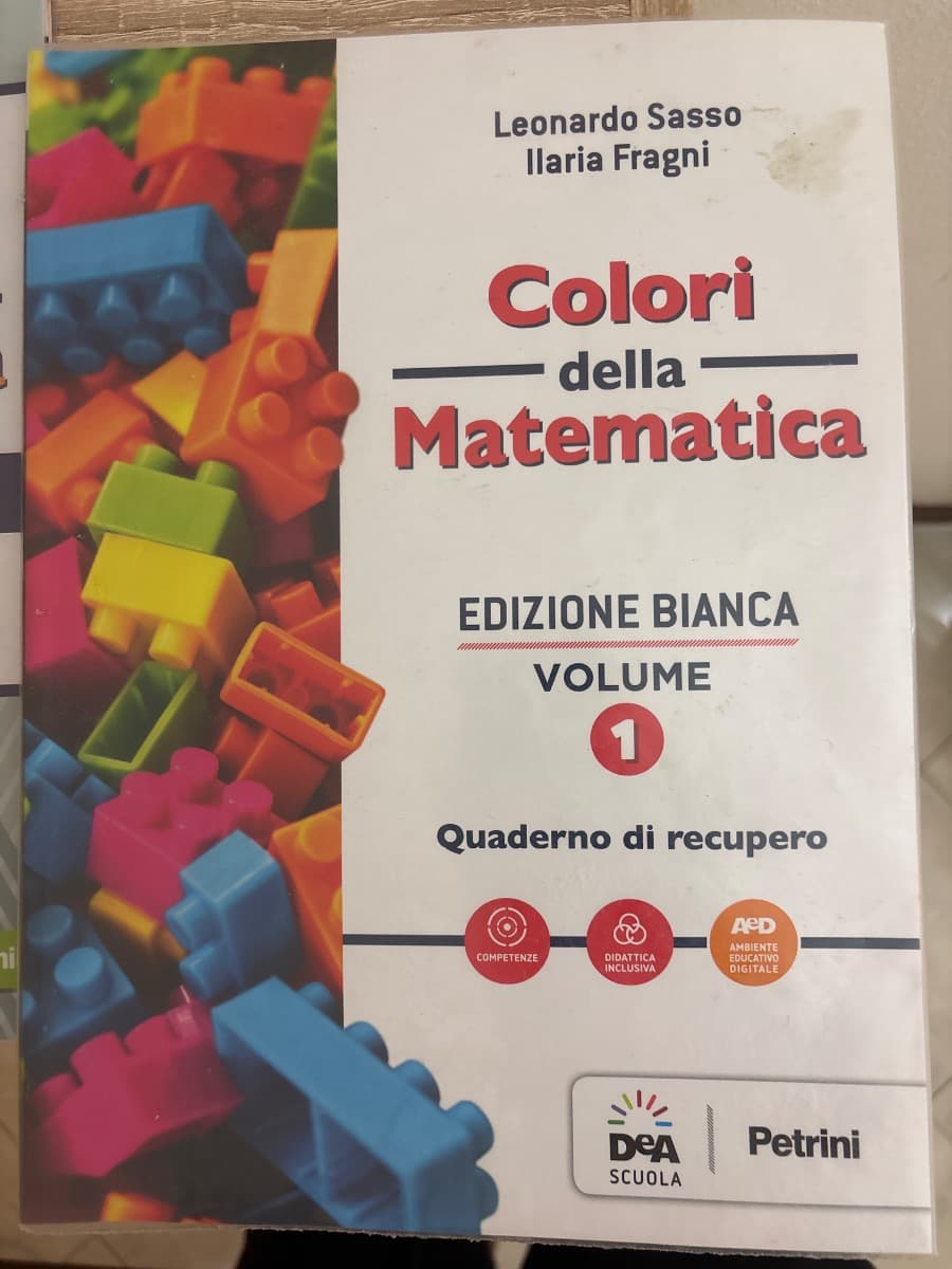 COLORI DELLA MATEMATICA - EDIZIONE BIANCA VOLUME 1 + QUADERNO DI RECUPERO 1 - foto 1