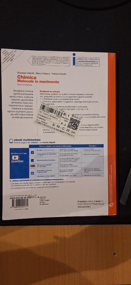 CHIMICA: MOLECOLE IN MOVIMENTO 2ED - VOLUME U (LDM) - foto 2