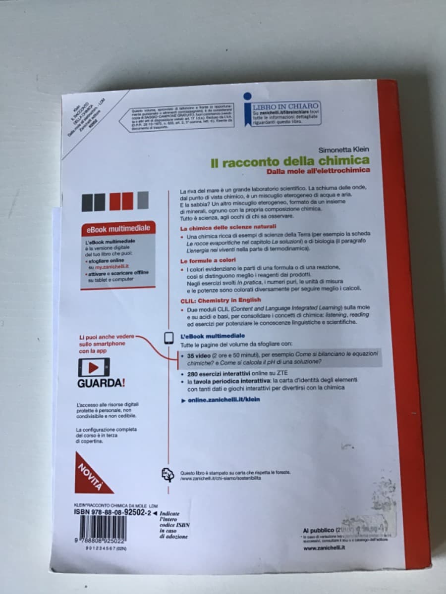 RACCONTO DELLA CHIMICA (IL) - DALLA MOLE ALL'ELETTROCHIMICA (LDM) - foto 2