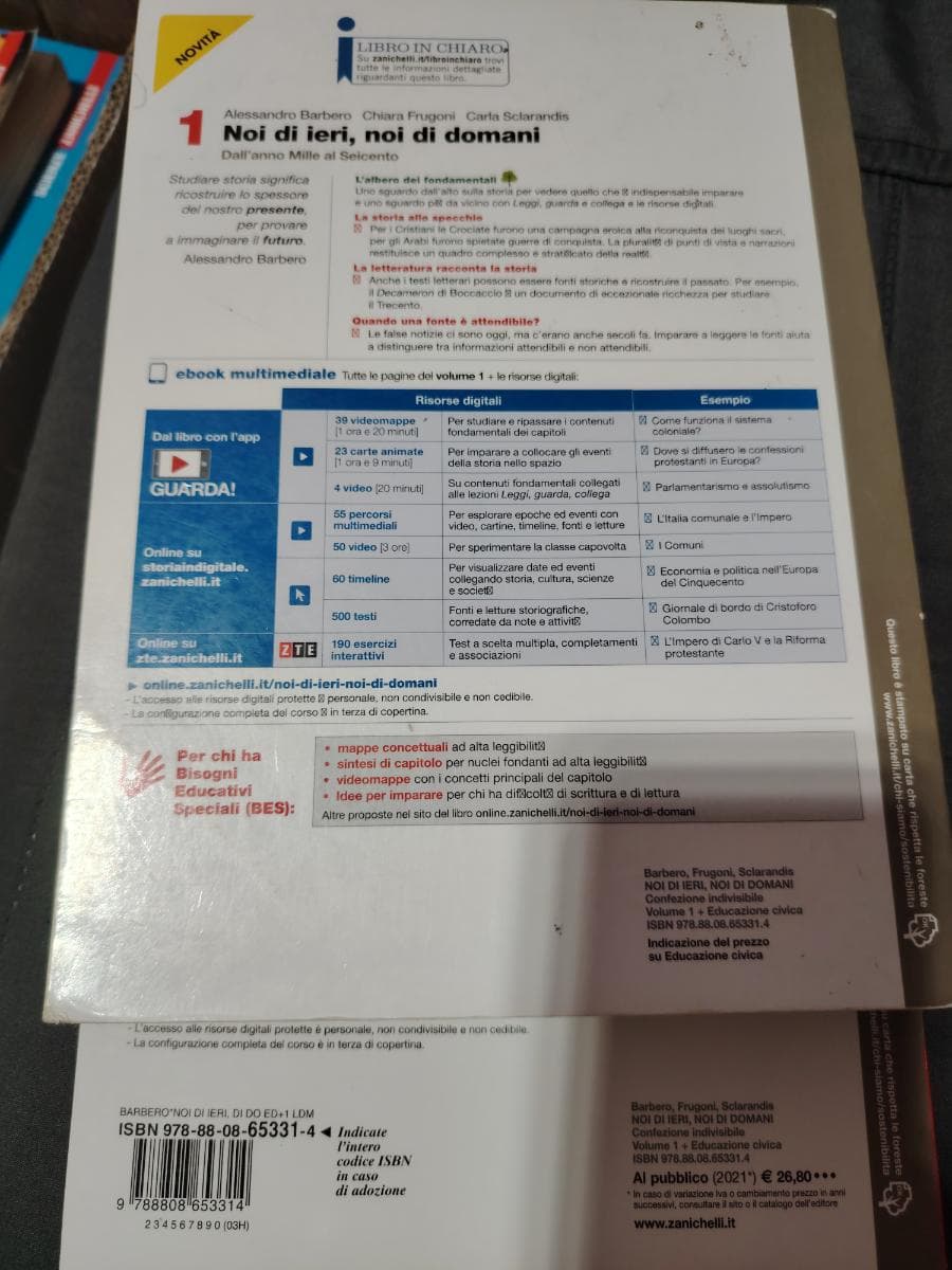 NOI DI IERI, NOI DI DOMANI - CONF. VOL. 1 + EDUCAZIONE CIVICA (LDM) - foto 2
