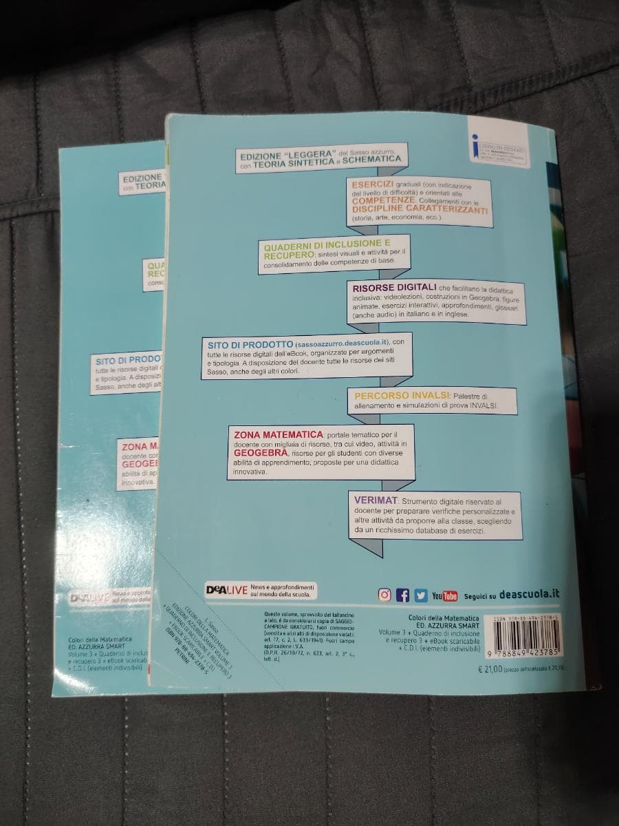 COLORI DELLA MATEMATICA ED.AZZURRA SMART-VOL.3+QUAD.INCLUSIONE E REC 3+EBOOK - foto 2