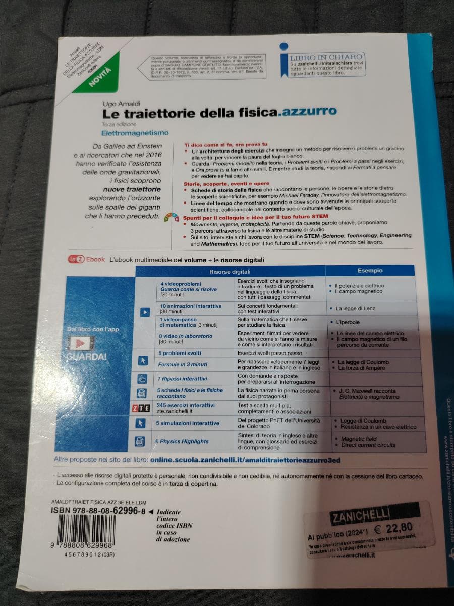 TRAIETTORIE DELLA FISICA.AZZURRO (LE) 3ED. - VOLUME ELETTROMAGNETISMO (LDM) - foto 2