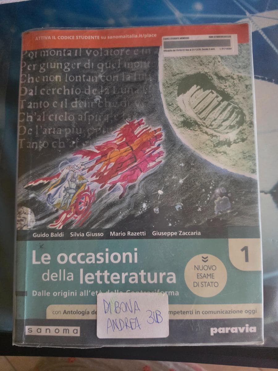 LE OCCASIONI DELLA LETTERATURA 1 - EDIZIONE NUOVO ESAME DI STATO CON ANTOLOG - foto 1