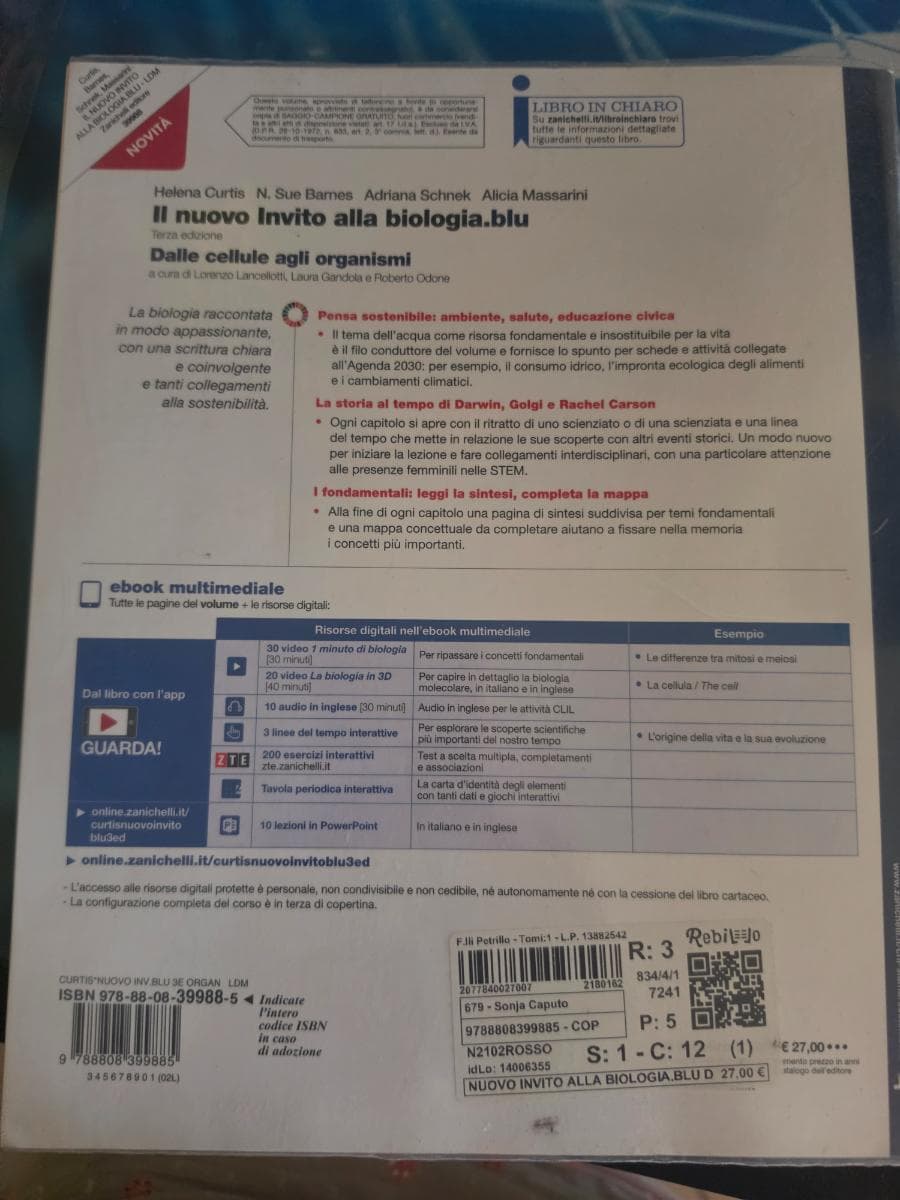 NUOVO INVITO ALLA BIOLOGIA.BLU (IL) 3ED - DALLE CELLULE AGLI ORGANISMI (LDM) - foto 2