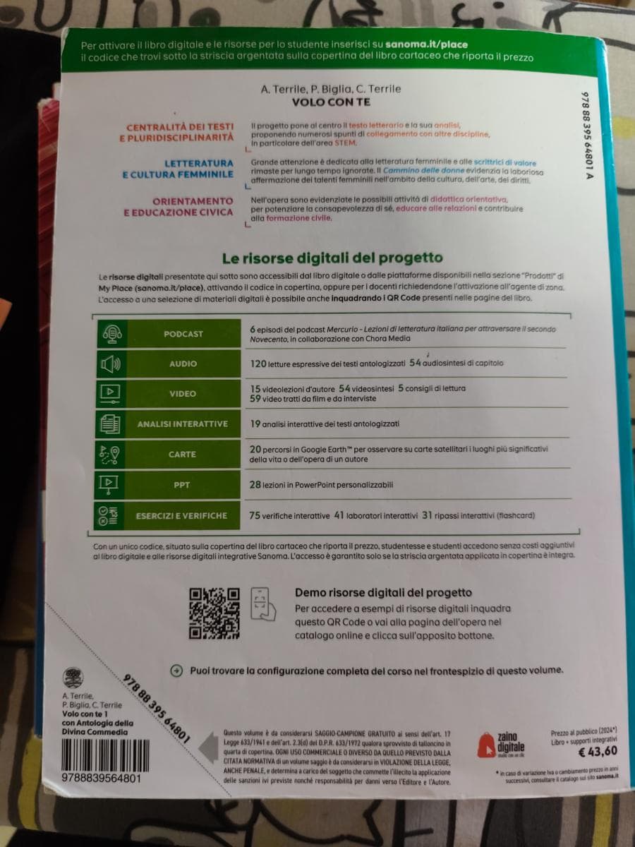 VOLO CON TE 1 CON ANTOLOGIA DELLA DIVINA COMMEDIA CON 27 CANTI - foto 2