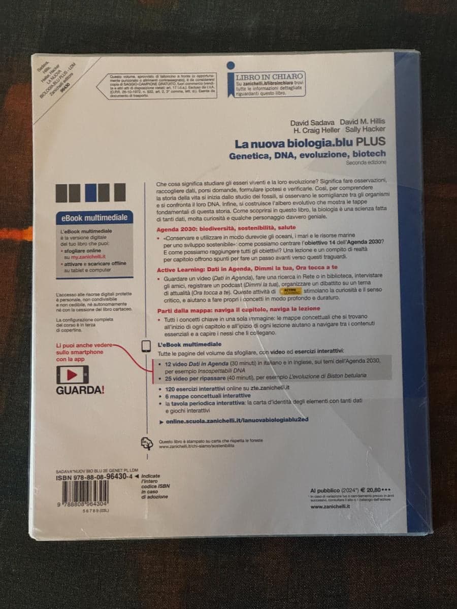 NUOVA BIOLOGIA.BLU 2ED. (LA) - GENETICA, DNA, EVOLUZIONE, BIOTECH PLUS (LDM) - foto 2