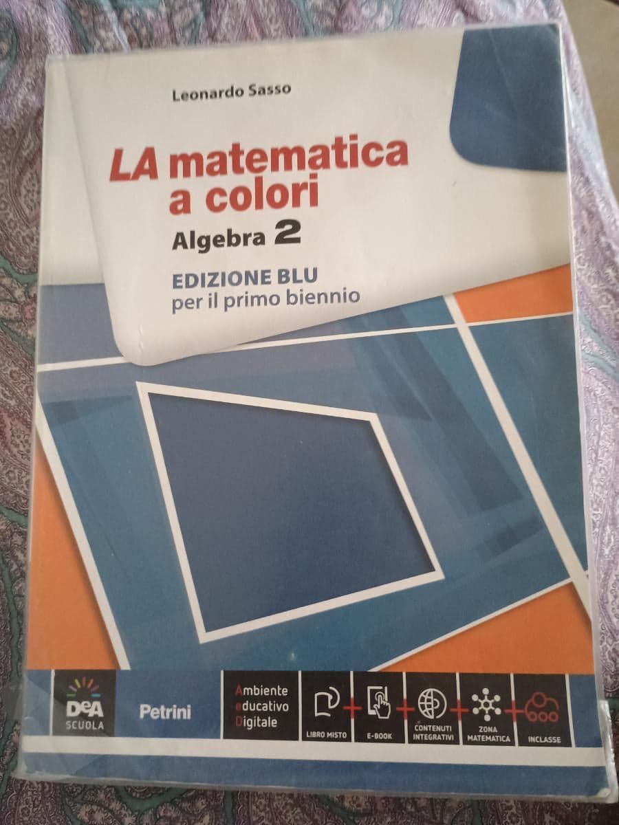 MATEMATICA A COLORI (LA) EDIZIONE BLU ALGEBRA 2 + EBOOK - foto 1