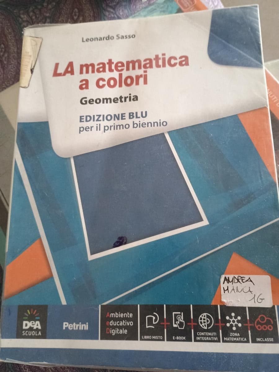MATEMATICA A COLORI (LA) EDIZIONE BLU GEOMETRIA + EBOOK - foto 1