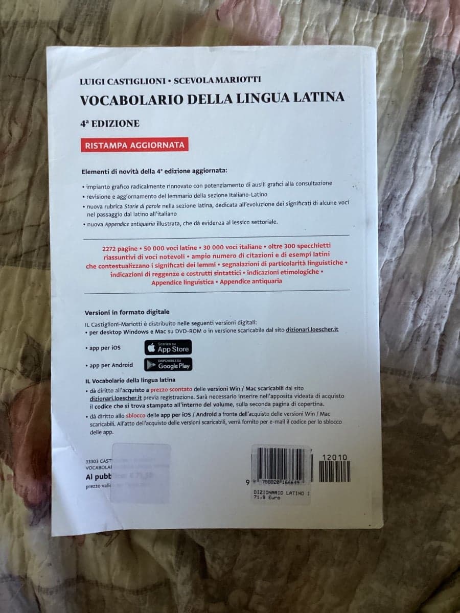 VOCABOLARIO DELLA LINGUA LATINA - foto 2