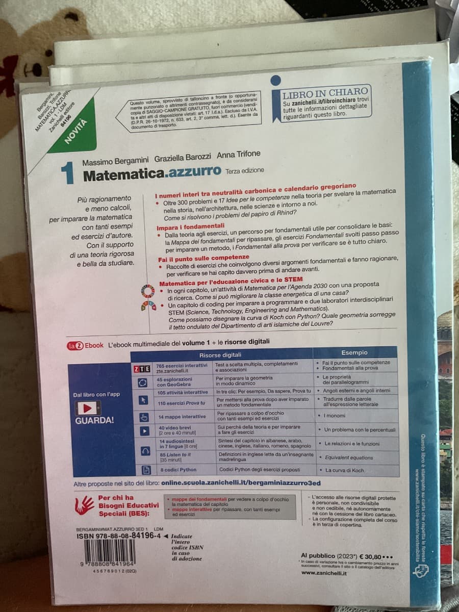 MATEMATICA.AZZURRO 3ED. - VOLUME 1 (LDM) - foto 2